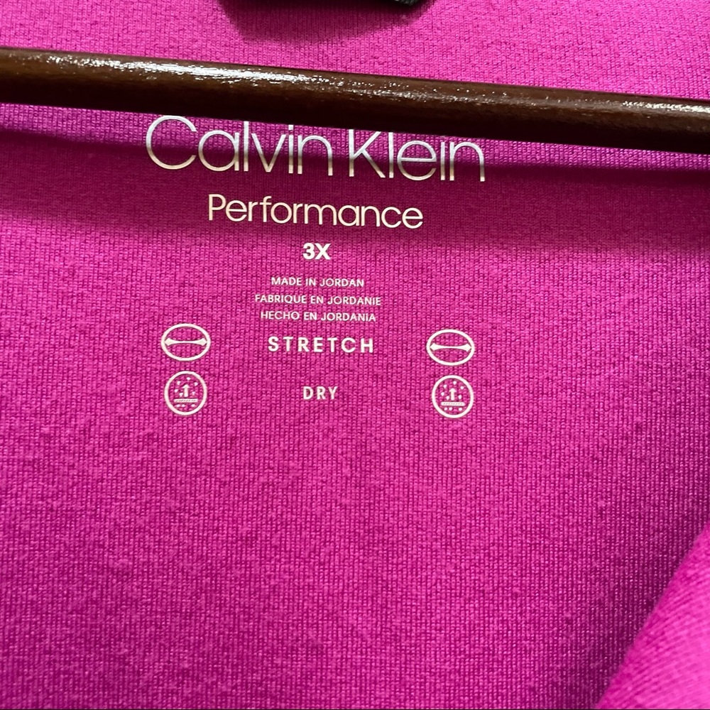 NWT gorgeous pink CK performance fleece jacket quarter zip plus size 3X - Picture 4 of 7
